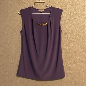 Women’s sleeveless top with built in necklace